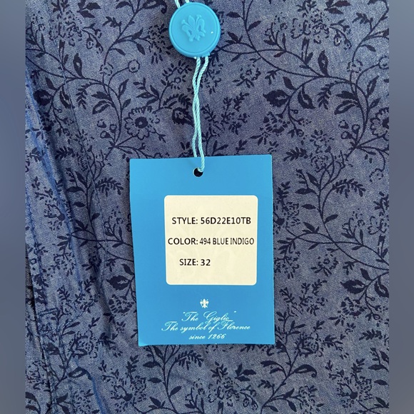 Toscano Blue Floral/Paisley Shorts - Picture 3 of 3